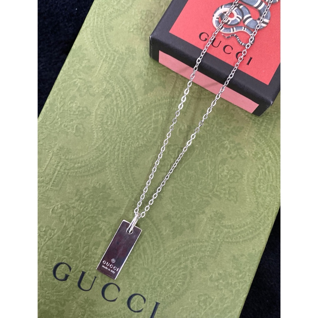 Gucci(グッチ)のGUCCI/グッチ ミニプレート/タグ ネックレス/ペンダント  レディースのアクセサリー(ネックレス)の商品写真