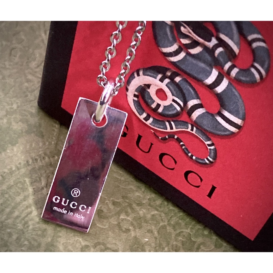 Gucci(グッチ)のGUCCI/グッチ ミニプレート/タグ ネックレス/ペンダント  レディースのアクセサリー(ネックレス)の商品写真