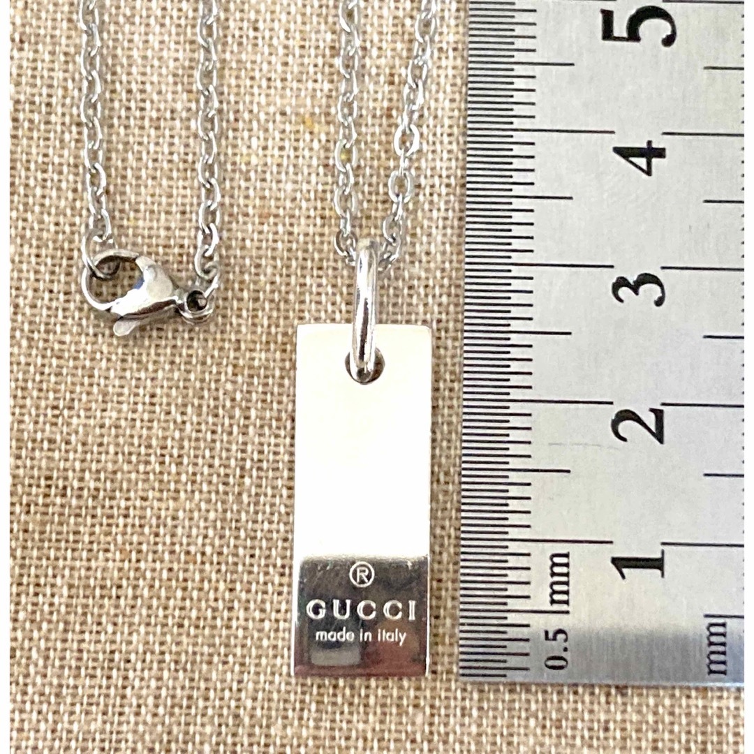 Gucci(グッチ)のGUCCI/グッチ ミニプレート/タグ ネックレス/ペンダント  レディースのアクセサリー(ネックレス)の商品写真