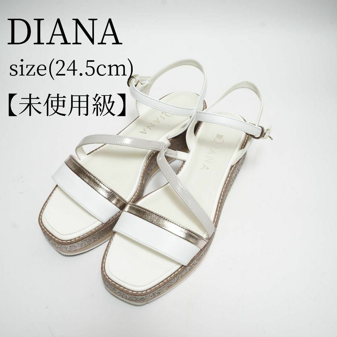 DIANA(ダイアナ)の【未使用級】DIANA ミュール サンダル 厚底 グリッター ストラップ レディースの靴/シューズ(サンダル)の商品写真