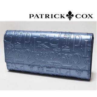 パトリックコックス(PATRICK COX)の《パトリックコックス》新品 モノグラム柄型押し ポケット多数 レザーかぶせ長財布(財布)