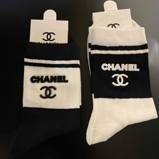 シャネル(CHANEL)のChanelレディースソックス2足セット 新品未使用(ソックス)