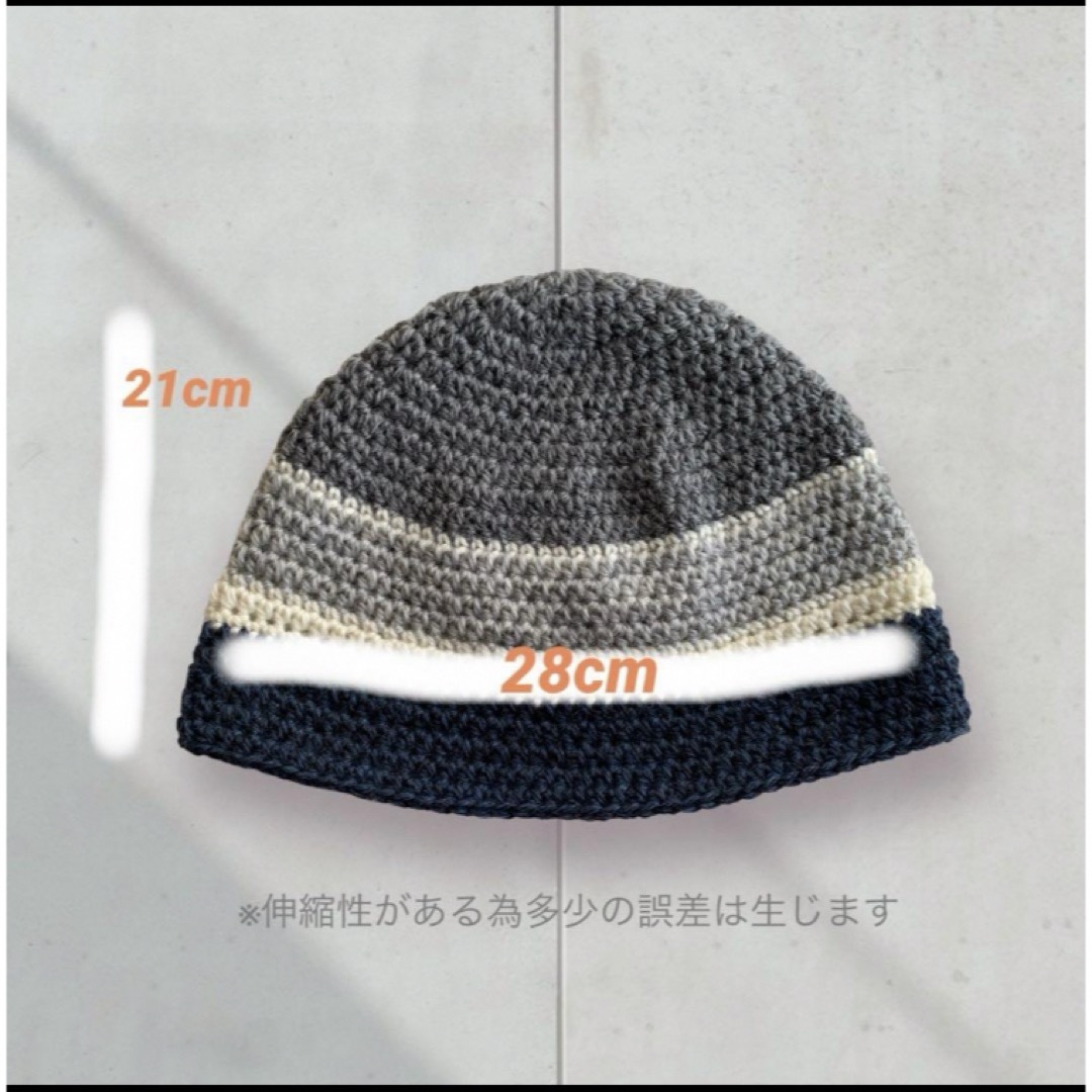 wool /ニット帽 ビーニー クロシェハット クラッシャーハット メンズの帽子(ニット帽/ビーニー)の商品写真