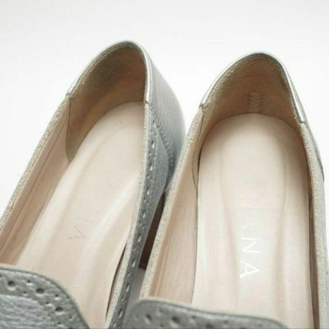 DIANA(ダイアナ)の【美品】DIANA ハイヒール パンプス シルバー ローファー タッセル レディースの靴/シューズ(ハイヒール/パンプス)の商品写真