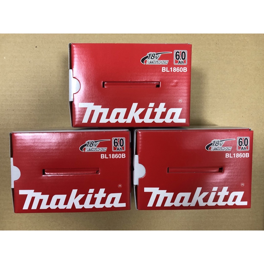 Makita(マキタ)のマキタ 18V6.0Ah 純正バッテリーBL1860B×3個セット 自動車/バイクのバイク(工具)の商品写真