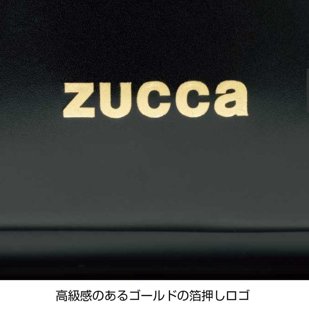 ZUCCa(ズッカ)のzucca レザー調 2WAY バッグ ブラック ゴールド ロゴ☆ 中古 良品 レディースのバッグ(ショルダーバッグ)の商品写真