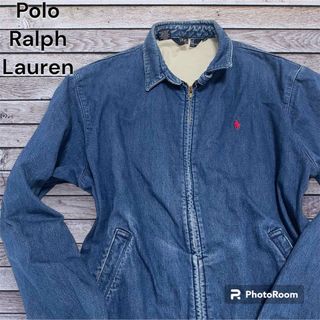 ポロラルフローレン(POLO RALPH LAUREN)の90’s オールド ポロラルフローレン デニム スウィングトップ　古着　刺繍ロゴ(Gジャン/デニムジャケット)