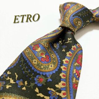 エトロ(ETRO)の【美品】ETRO エトロ ネクタイ ペイズリー柄 シルク イタリア製(ネクタイ)