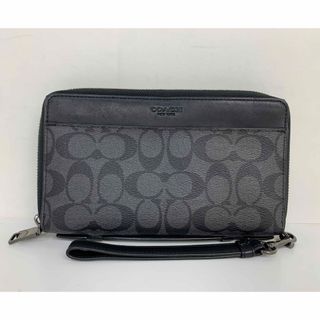 コーチ(COACH)の美品★ コーチ メンズ COACH ダブルジップ オーガナイザー 長財布(長財布)