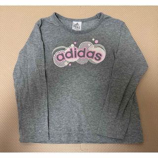 adidas - 【adidas アディダス】子供用 ジュニア 長袖Tシャツ グレー　130cm