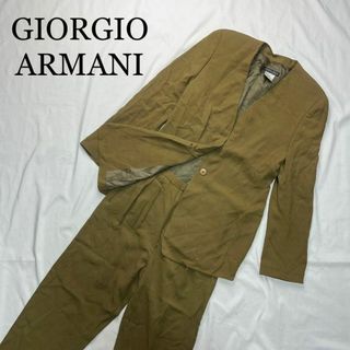 GIORGIO ARMANI セットアップ カーキ 38サイズ パンツスーツ