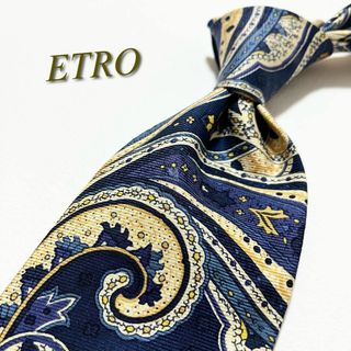 【美品】ETRO エトロ ネクタイ ペイズリー柄 シルク100% イタリア製