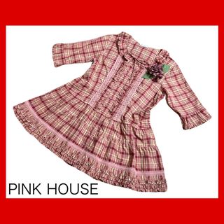 ピンクハウス(PINK HOUSE)の定価27,300円！ピンクハウスオリジナルチェックチュニックワンピース(チュニック)