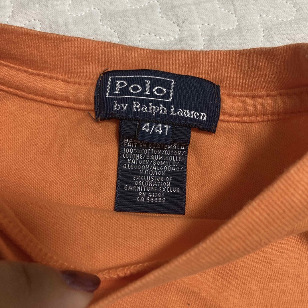 POLO RALPH LAUREN(ポロラルフローレン)のラルフローレン オレンジ Tシャツ 4T キッズ/ベビー/マタニティのキッズ服男の子用(90cm~)(Tシャツ/カットソー)の商品写真