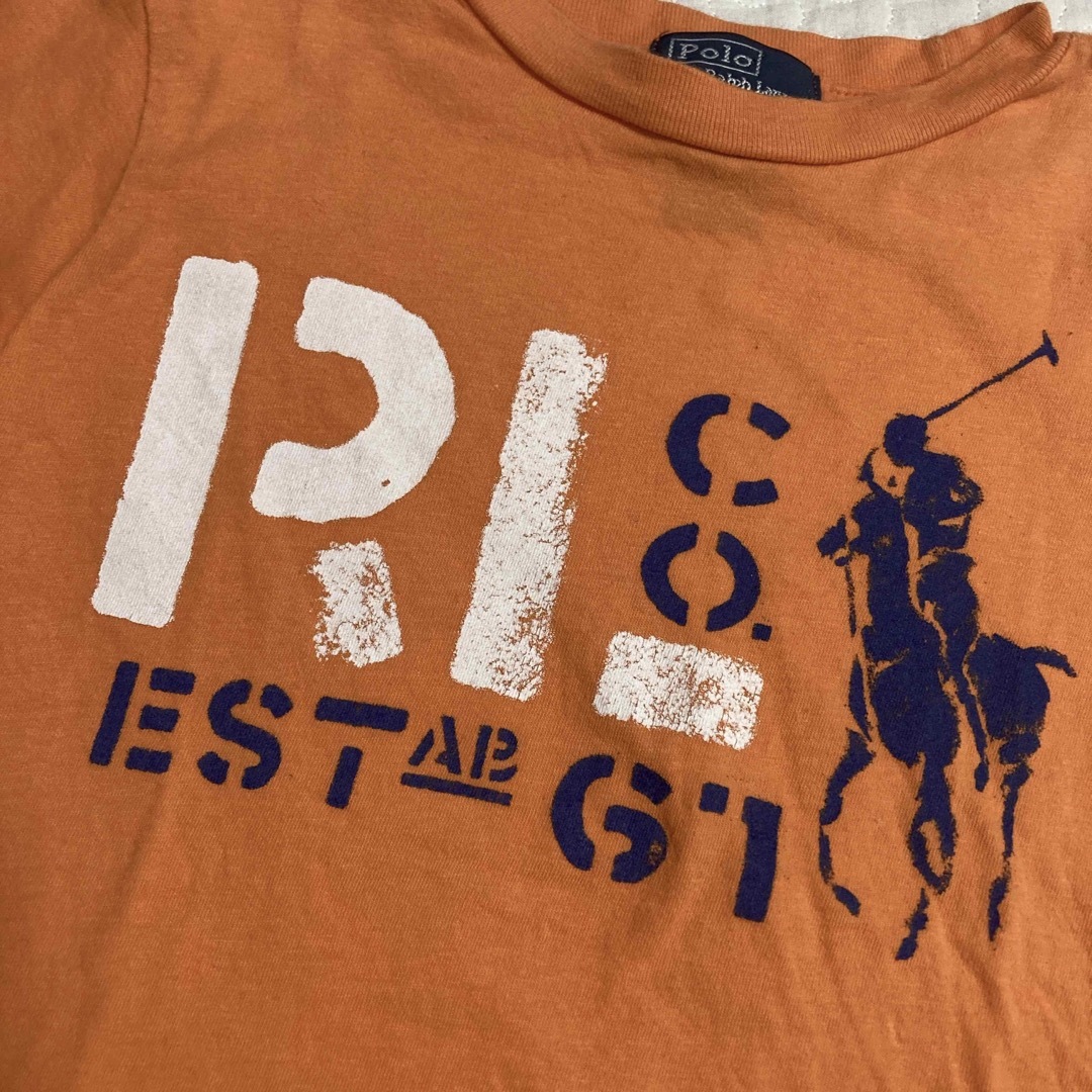 POLO RALPH LAUREN(ポロラルフローレン)のラルフローレン オレンジ Tシャツ 4T キッズ/ベビー/マタニティのキッズ服男の子用(90cm~)(Tシャツ/カットソー)の商品写真