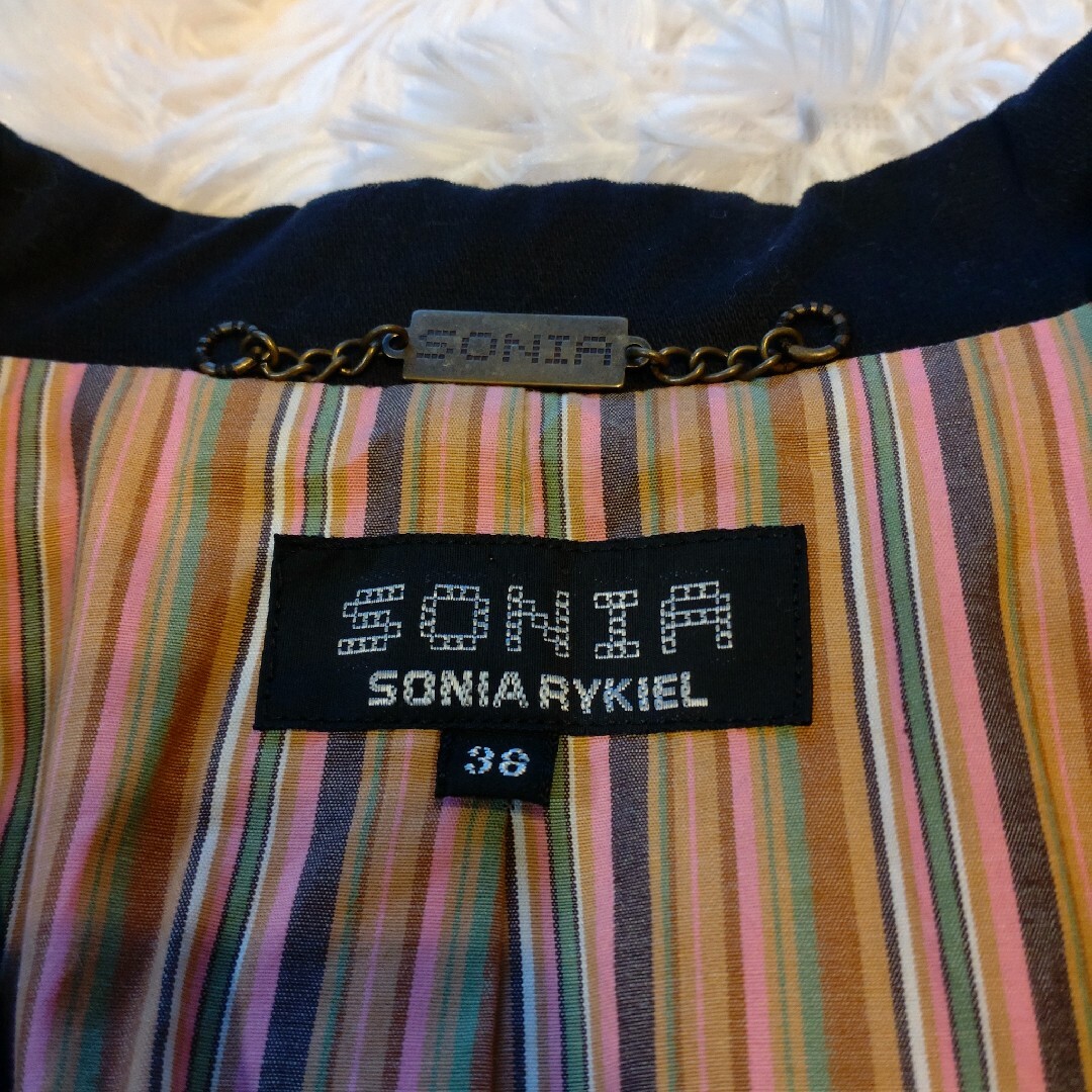 SONIA RYKIEL(ソニアリキエル)のSONIA RYKIEL スーツ上下 セットアップ ジャケット スカート 黒 レディースのフォーマル/ドレス(スーツ)の商品写真