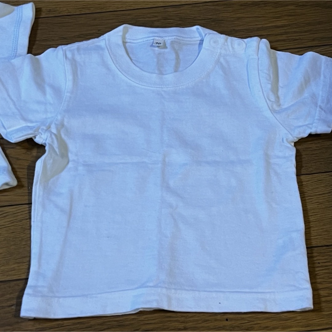 COMME CA ISM(コムサイズム)のbaiya半袖Tシャツ白ベビーゴムサイズ向け70男の子修行春夏保育園まとめ売り キッズ/ベビー/マタニティのベビー服(~85cm)(Ｔシャツ)の商品写真