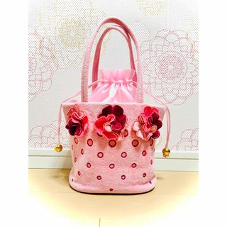 フェイラー(FEILER)のフェイラー　FEILER  フラワー　花　ピンク　トートバッグ　ハンドバッグ(ハンドバッグ)