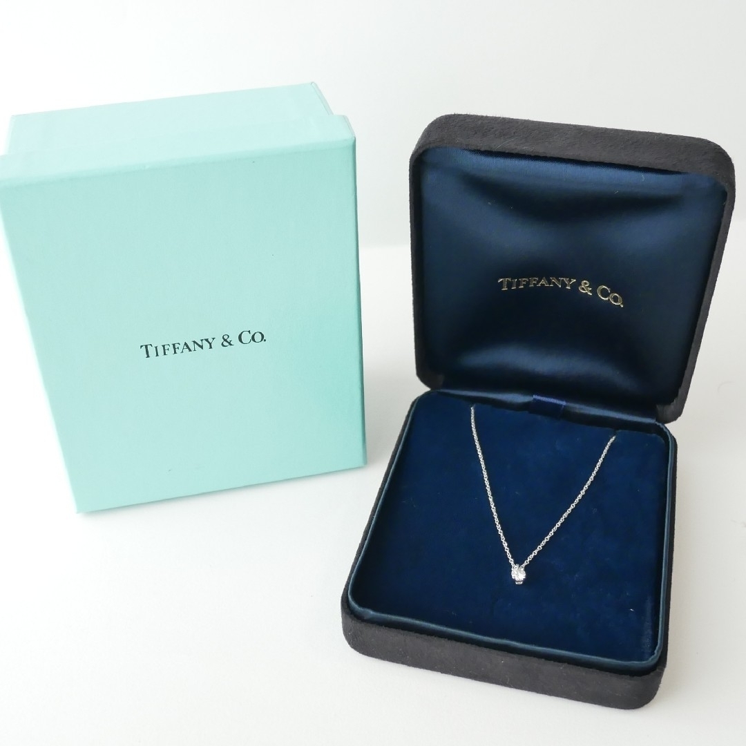 Tiffany & Co.(ティファニー)の美品【ティファニー】プラチナ　ダイヤモンド　0.17ct　ソリティア　ネックレス レディースのアクセサリー(ネックレス)の商品写真