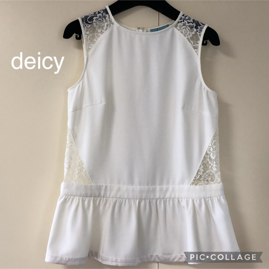 deicy(デイシー)のデイシー　レースカットソー レディースのトップス(シャツ/ブラウス(半袖/袖なし))の商品写真