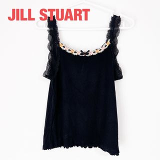 ジルスチュアート(JILLSTUART)のJILL STUART ジルスチュアート タンクトップ トップス 刺繍 リボン(タンクトップ)