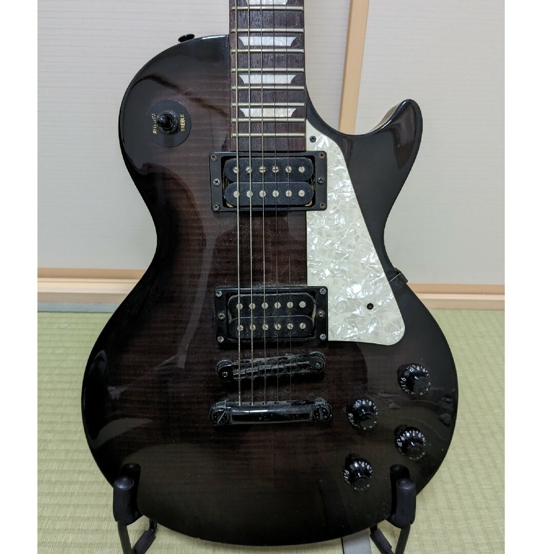 Fernandes(フェルナンデス)のBurny JOE PERRYモデルタイプ レスポール シースルーブラック 楽器のギター(エレキギター)の商品写真