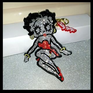 ベティブープ(Betty Boop)のコメント必須★ベティちゃん キラキラキーホルダー bettyboop チャーム(キャラクターグッズ)