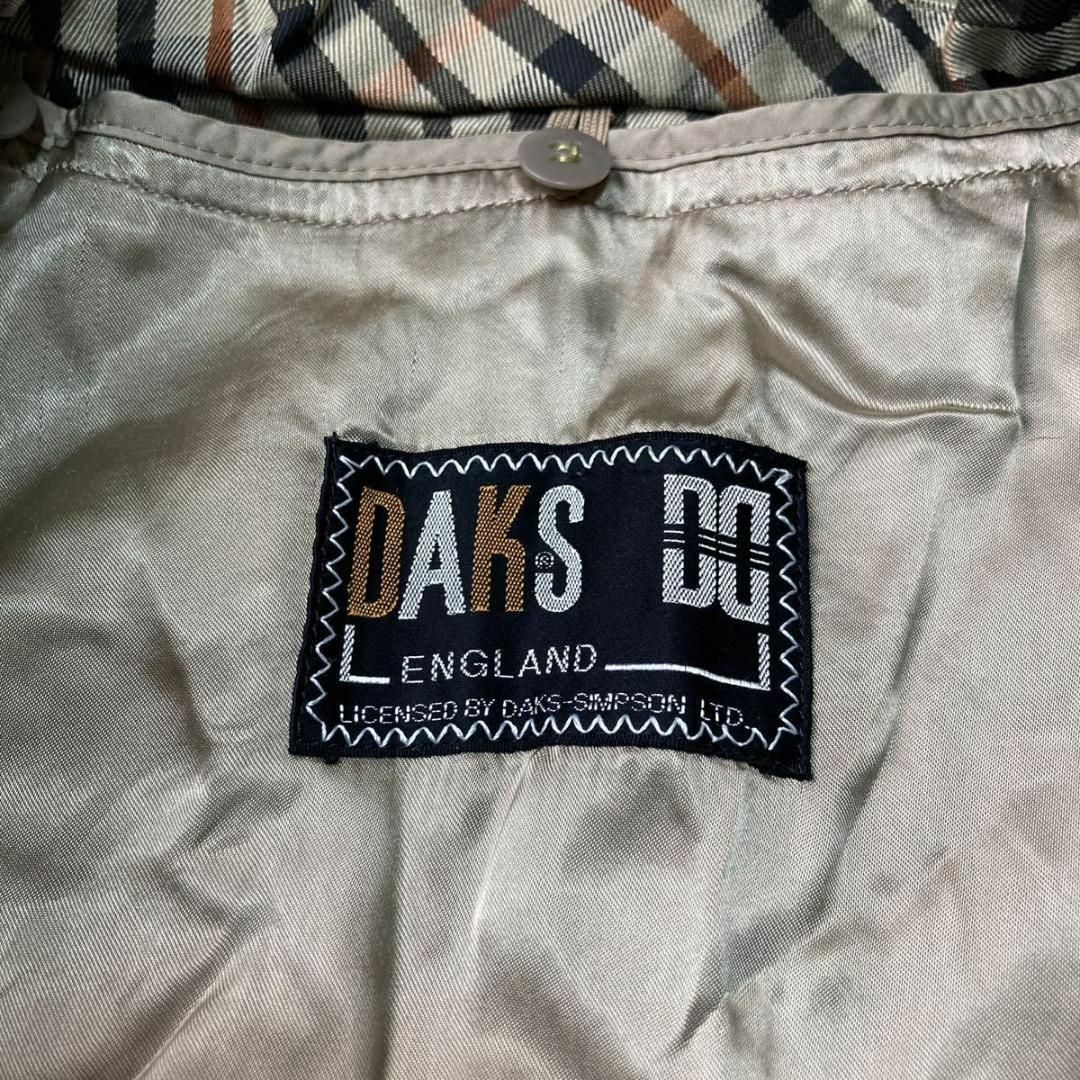 DAKS(ダックス)のDAKS　ステンカラーコート　ロングコート　ライナー付き　カーキ　チェック メンズのジャケット/アウター(ステンカラーコート)の商品写真