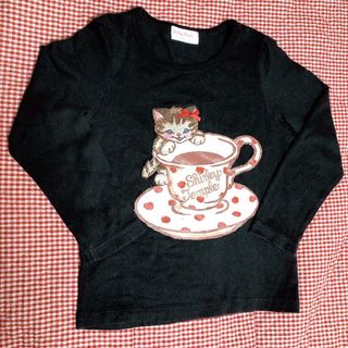 Shirley Temple - シャーリーテンプル＊ねこ＊コーヒーカップ＊刺繍＊プリント＊カットソー＊猫＊ネコ