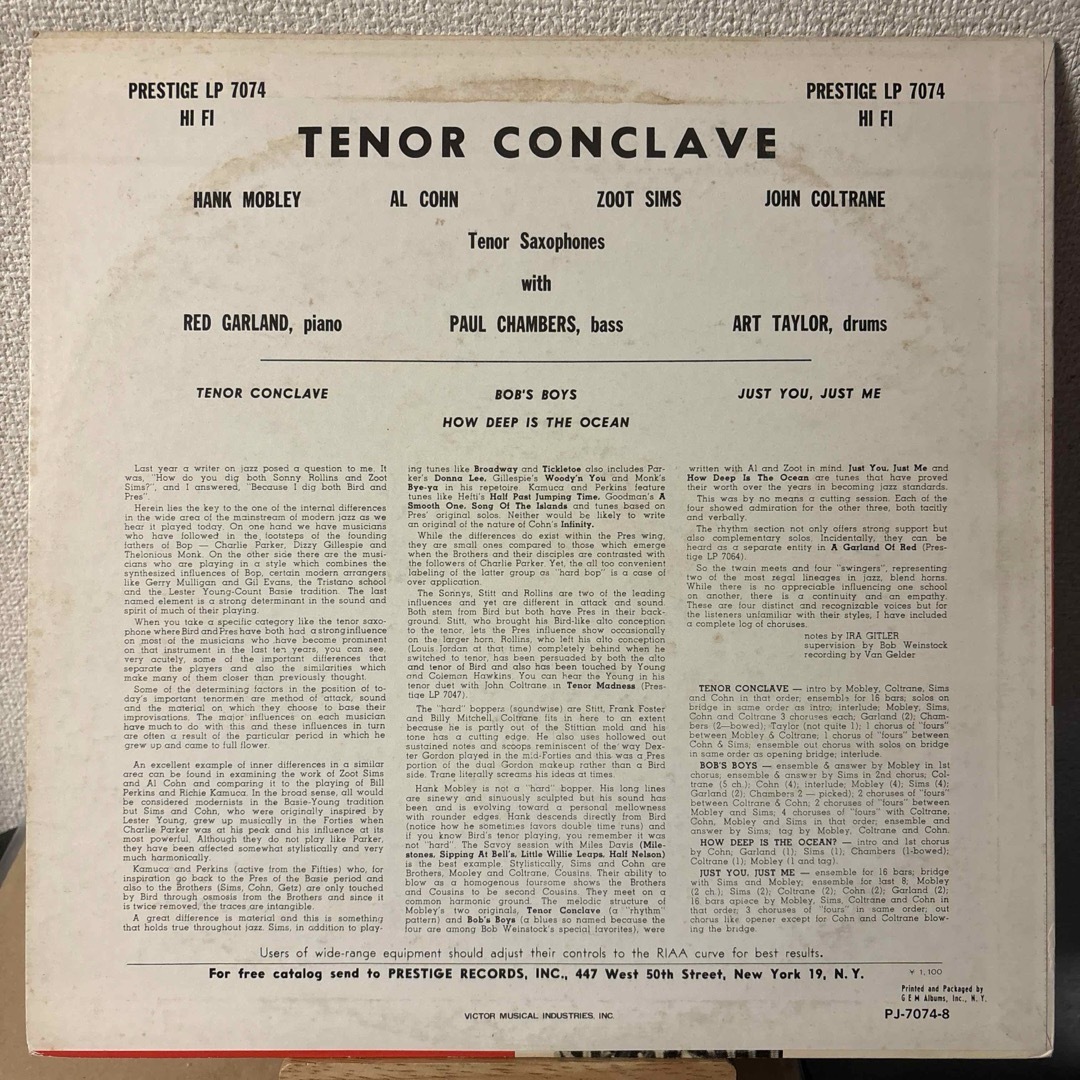 Hank Mobley John Coltrane Tenor Conclave エンタメ/ホビーのエンタメ その他(その他)の商品写真