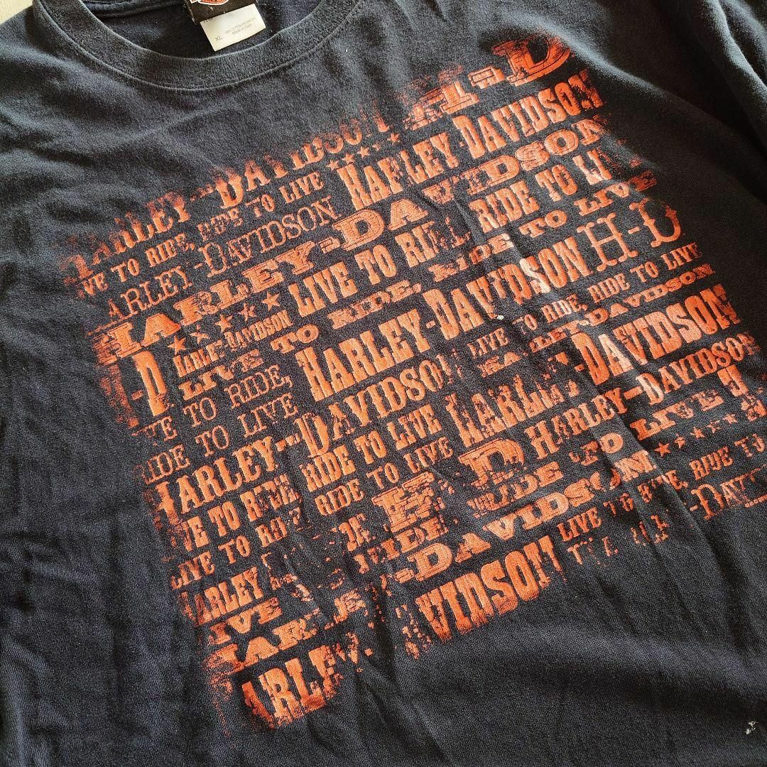 Harley Davidson(ハーレーダビッドソン)の古着 ハーレーダビッドソン　両面　プリントT　XL メンズのトップス(Tシャツ/カットソー(半袖/袖なし))の商品写真