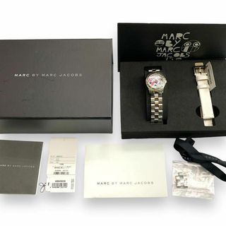 マークバイマークジェイコブス(MARC BY MARC JACOBS)の【美品・電池交換済】マークバイマークジェイコブス　10周年記念限定モデル　スカル(腕時計)