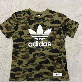 アベイシングエイプ(A BATHING APE)のAPE BAPE KAWS adidas Camo tee tシャツ　XO(Tシャツ/カットソー(半袖/袖なし))