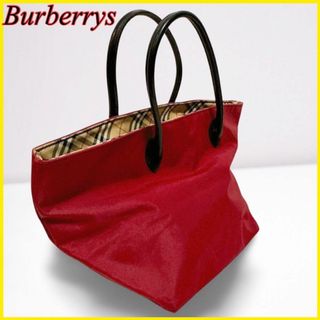 バーバリーブルーレーベル(BURBERRY BLUE LABEL)のバーバリーブルーレーベル トートバッグ ハンドバッグ ノバチェック レッド A4(トートバッグ)