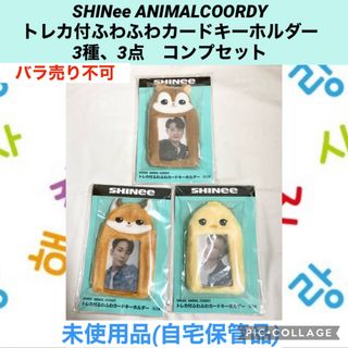 シャイニー(SHINee)のSHINee トレカ付ふわふわカードキーホルダー　3種　3点　コンプセット(アイドルグッズ)