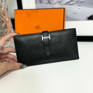 エルメス(Hermes)の美品 エルメス ベアンスフレ エプソン ブラック Y刻印(財布)