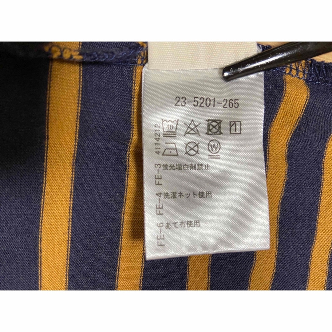 mikihouse(ミキハウス)の美品　ミキハウス PICNIC長袖ボーダーTシャツ120㎝ キッズ/ベビー/マタニティのキッズ服男の子用(90cm~)(Tシャツ/カットソー)の商品写真