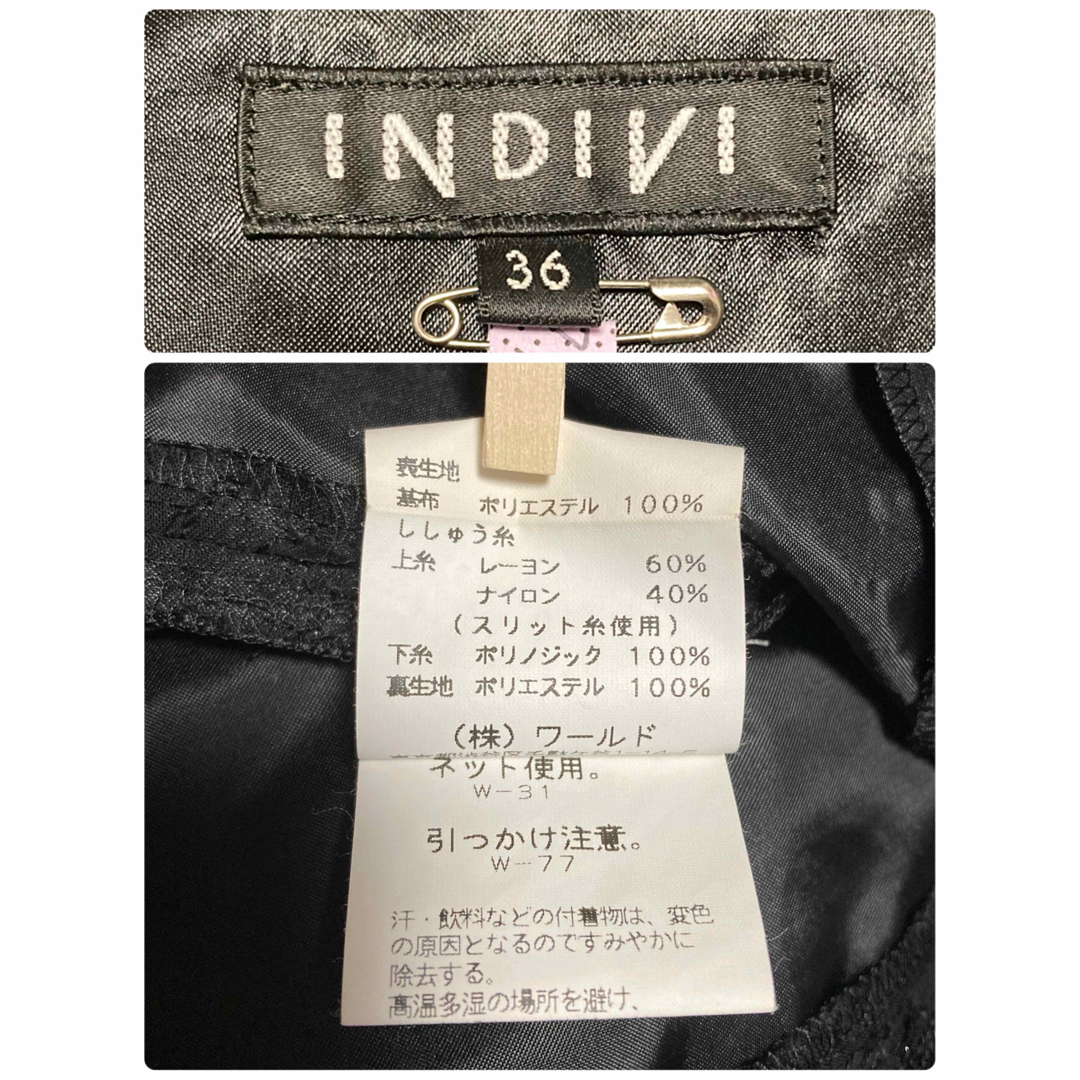 INDIVI(インディヴィ)の【INDIVI／インディヴィ】フラワー刺繍ワンピース size36 美品  レディースのワンピース(ひざ丈ワンピース)の商品写真