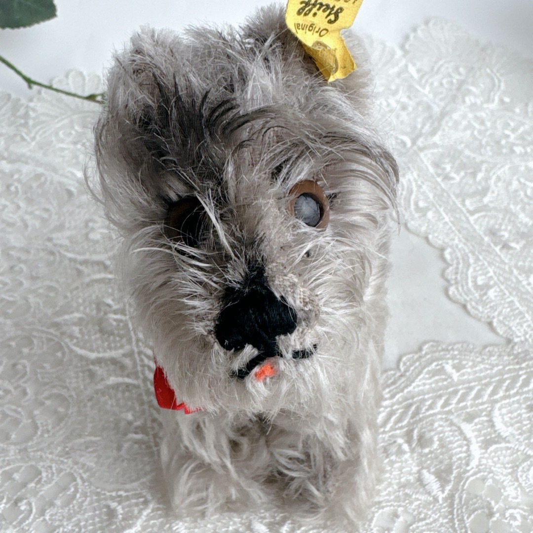 Steiff(シュタイフ)のシュタイフ★Schnauzer Tessie 14㎝★シュナウザーのテッシー/犬 ハンドメイドのぬいぐるみ/人形(ぬいぐるみ)の商品写真