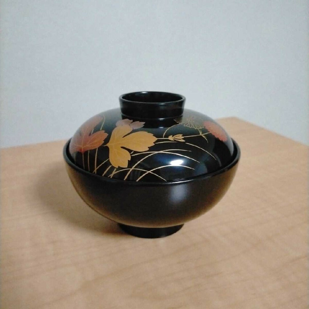 新品未使用 越前塗 祖雅堂 蒔絵付 吸物椀 五客揃 漆器 共箱 エンタメ/ホビーの美術品/アンティーク(漆芸)の商品写真