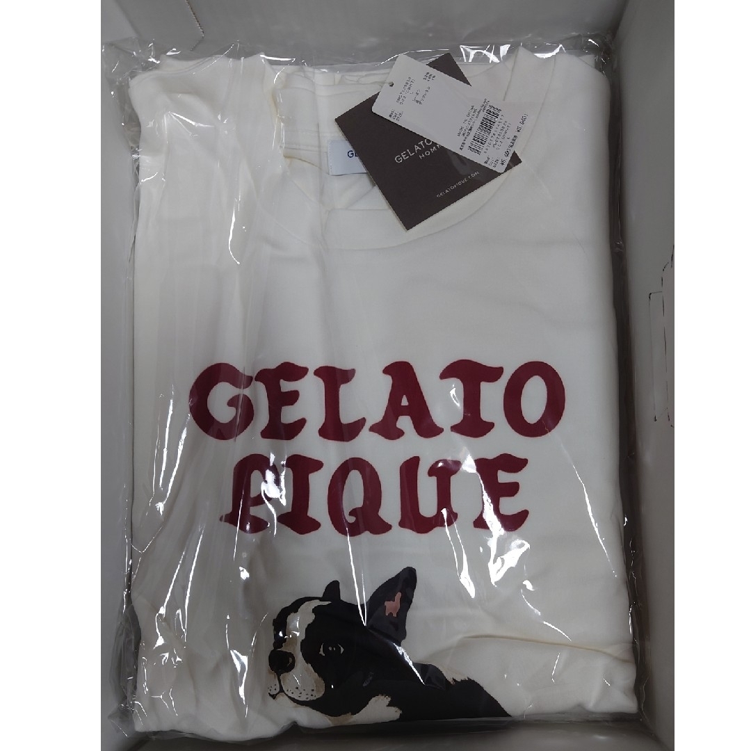 gelato pique(ジェラートピケ)のジェラートピケ　オム　フレンチブルドッグ　ロングTシャツ　メンズ　フレブル メンズのトップス(Tシャツ/カットソー(七分/長袖))の商品写真