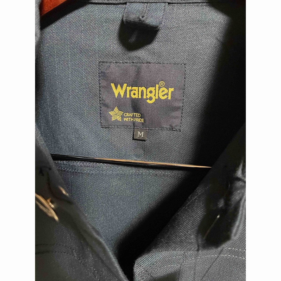 Wrangler(ラングラー)のWranglerラングラーストレッチボタンジャケット ワークジャケットネイビー紺 メンズのジャケット/アウター(その他)の商品写真