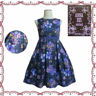 アナスイミニ(ANNA SUI mini)の【アナスイ　ミニ】フラワープリントワンピース　ノースリーブ　LL 145-155(ワンピース)