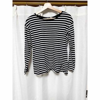 ザラ(ZARA)のZARA Tシャツ トップス ボーダー 長袖 白 黒 レディース(Tシャツ(長袖/七分))