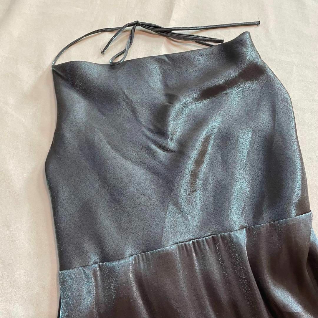 ZARA(ザラ)のZARA SILVER BACK LACED SLIP ロングワンピース レディースのフォーマル/ドレス(その他ドレス)の商品写真