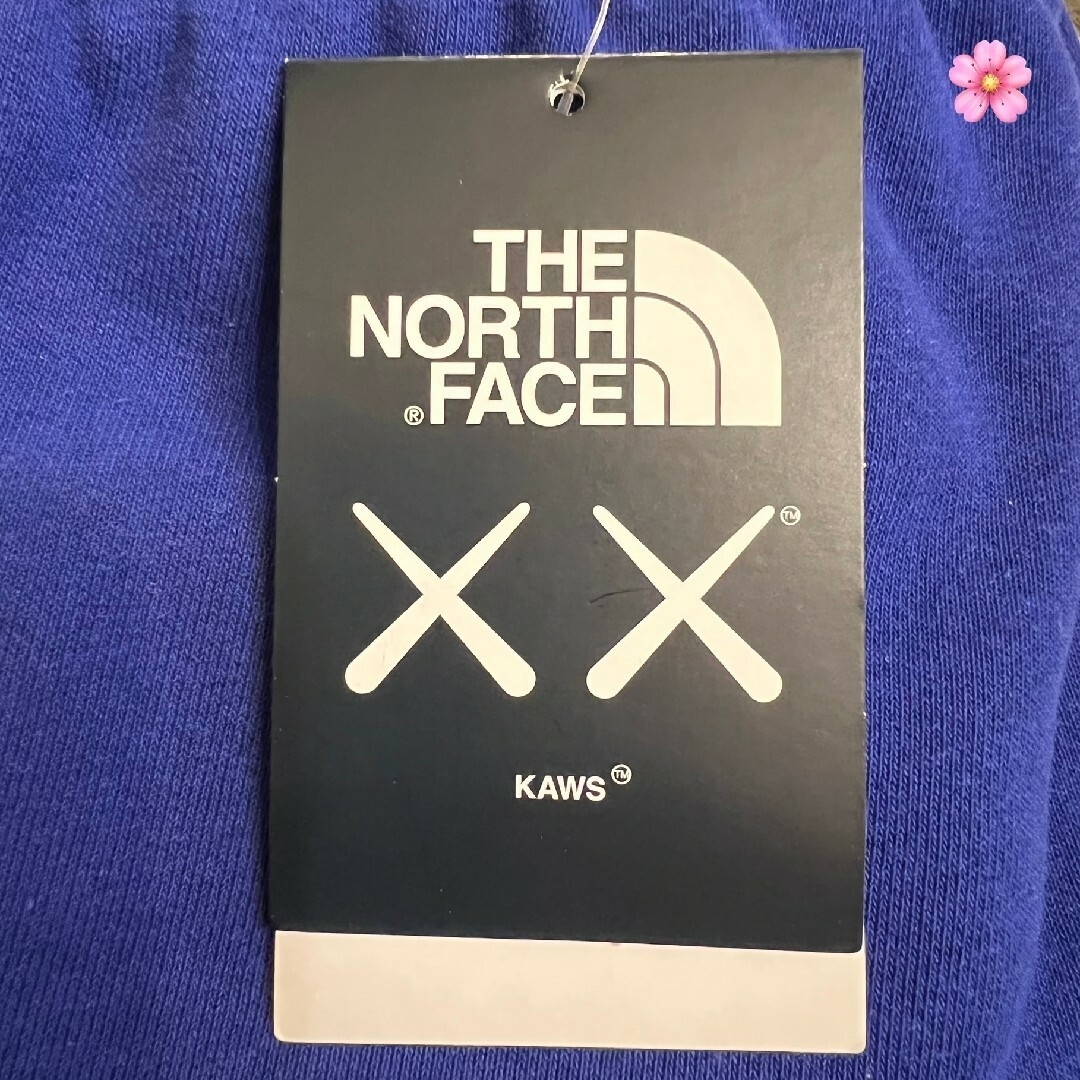 THE NORTH FACE(ザノースフェイス)の即日発送 KAWS ノースフェイス スウェットパンツ ブルー XSサイズ メンズのパンツ(その他)の商品写真