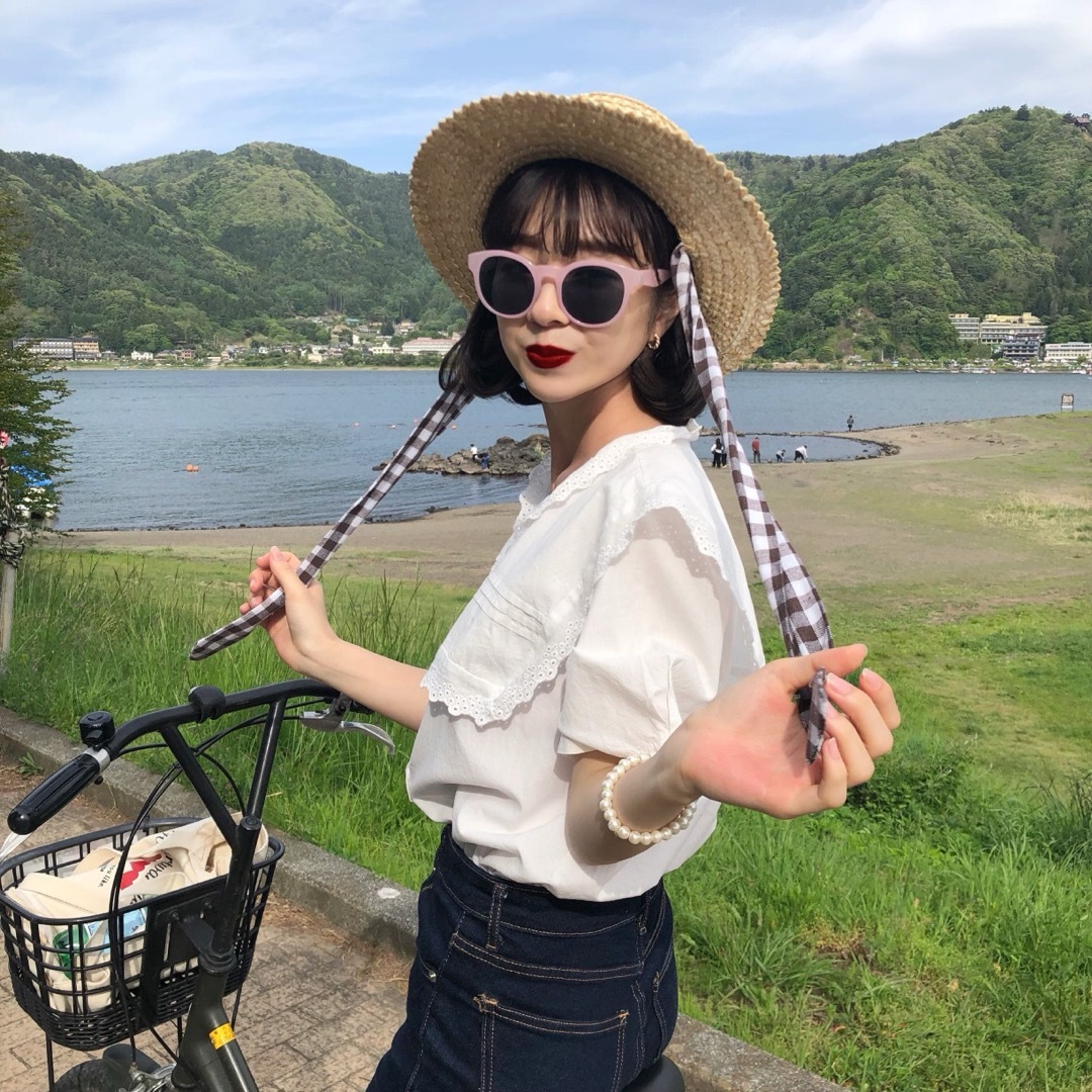 Vintage white blouse レディースのトップス(シャツ/ブラウス(半袖/袖なし))の商品写真