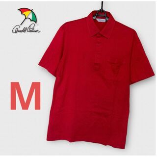 Arnold Palmer - アーノルドパーマー　ポロシャツ　半袖　赤　M　カジュアル　ゴルフウェア