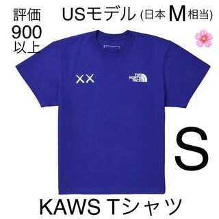 THE NORTH FACE - 即日発送 KAWS ノースフェイス コットンTシャツ ブルー Sサイズ