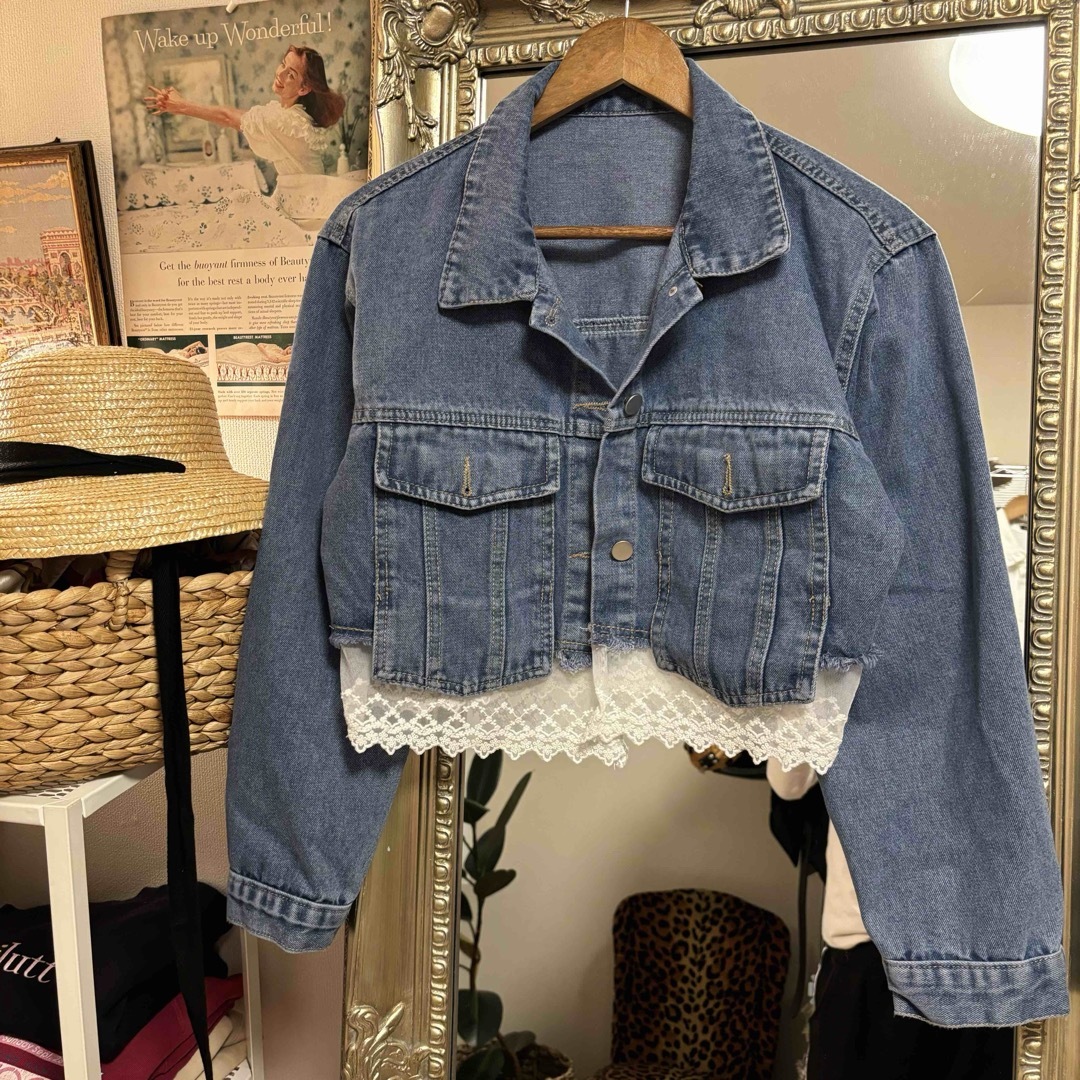 denim jacket レディースのジャケット/アウター(Gジャン/デニムジャケット)の商品写真